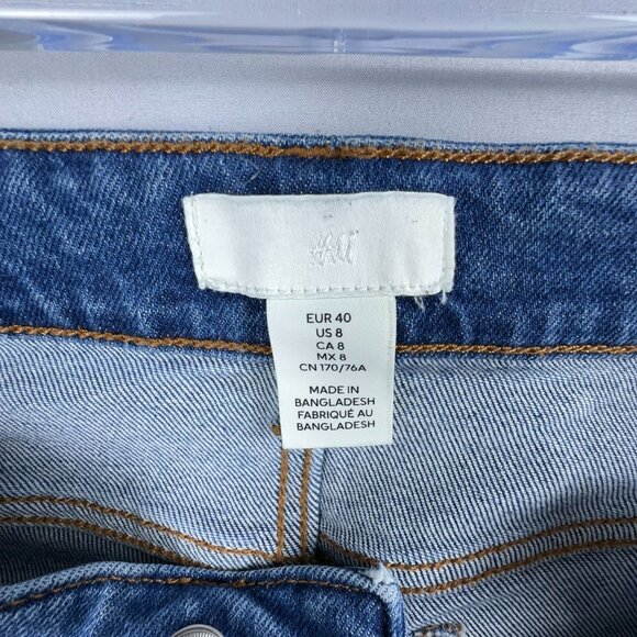H&M Skinny Jeans Womens Size 8 Slim Fit Mid Rise Medium Wash Blue - Picture 7 of 13
